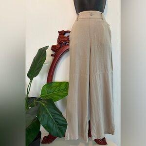 Women’s Rewash Comfort Waist Trouser Beige Wide-Leg Pants